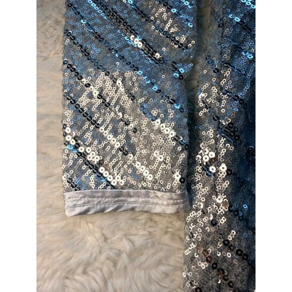 SAYLOR  Party Mini Dress In Platinum Sequin Size Medium - Picture 3 of 7